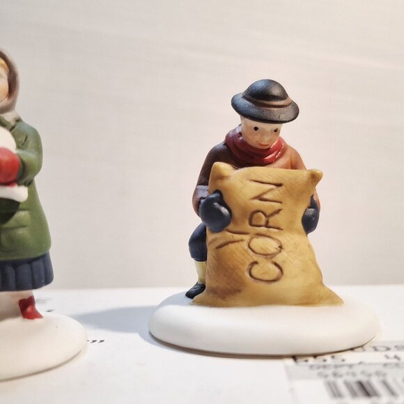 Heritage Village Collection Harvest Seed Cart Set Of 3 Handpainted Porcelain Acc - Picture 7 of 8